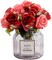 Artificial Roses Fake Flowers 12 Heads Arrangement Silk Bouquet for Home Office Parties Bridal and Wedding Decoration (Red and Pink)